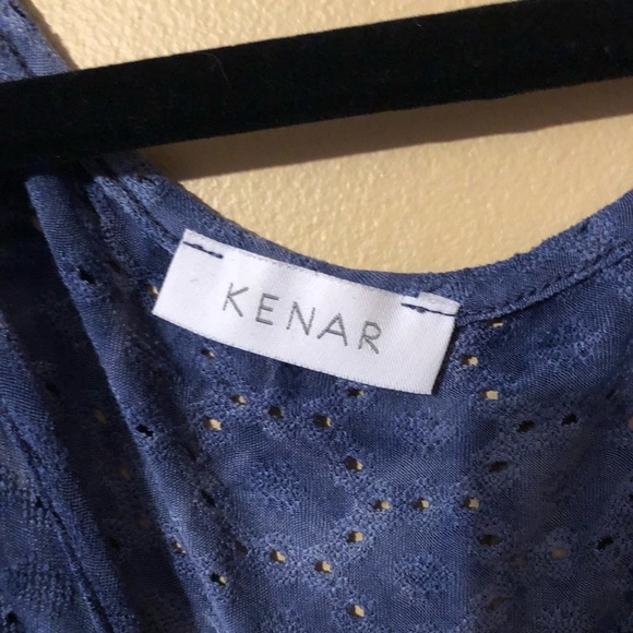 Blue Cloudy Pattern Short Sleeve Top - Picture 2 of 2